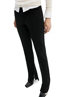 MANGO Zip Hem Pants Black at Nordstrom,