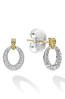 LAGOS Caviar Luxe Diamond Pavé Frontal Hoop Earrings in Gold at Nordstrom