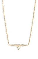 Bony Levy Simple Obsession Diamond Bar Pendant Necklace in 18K Yellow Gold at Nordstrom