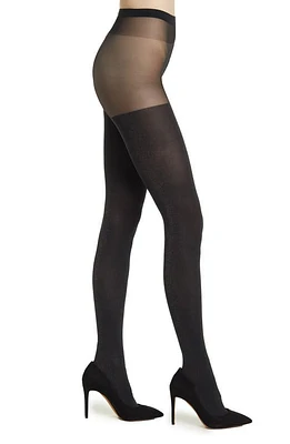 Wolford Shiny Sheer Tights Black/Pewter at Nordstrom,