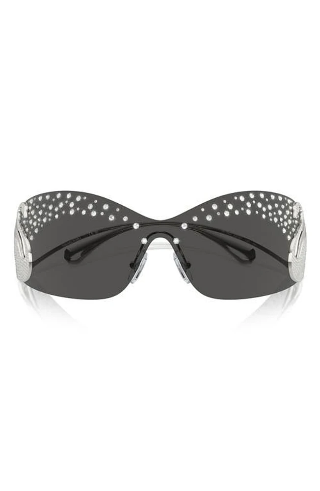 Swarovski 34mm Irregular Sunglasses in Silver at Nordstrom