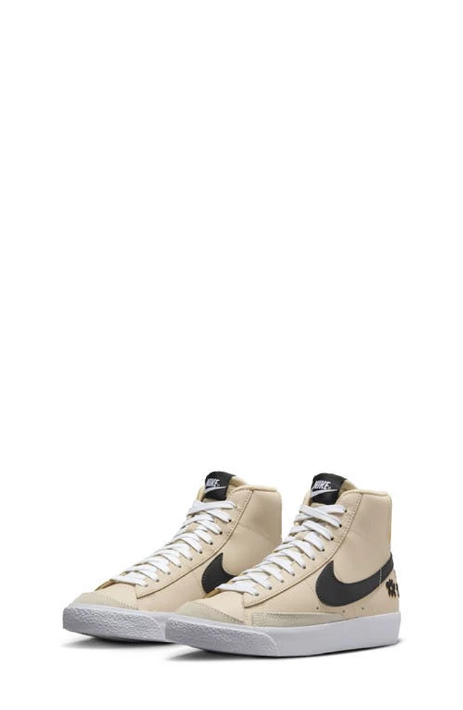 Nike Kids' Blazer Mid '77 High Top Sneaker Sanddrift/Twine/White/Black at Nordstrom, M