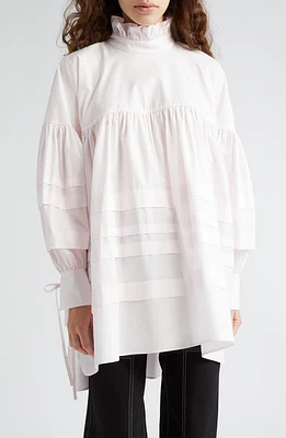 Cecilie Bahnsen Alberte Ruffle Neck Top Light Pink at Nordstrom, Us