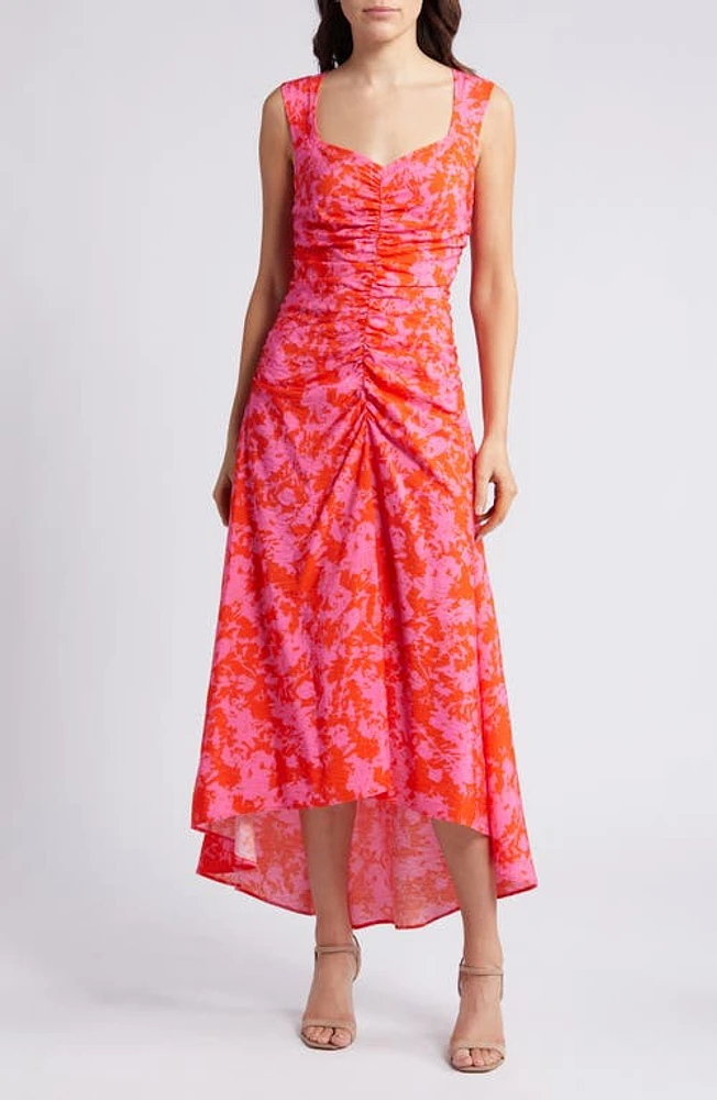 Chelsea28 Ruched High-Low Midi Dress at Nordstrom,