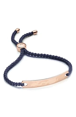 Monica Vinader Havana Friendship Bracelet in Rose Gold/Navy at Nordstrom