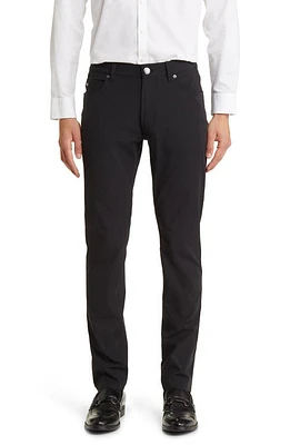 Emporio Armani Tech Performance 5-Pocket Pants Solid Black at Nordstrom,