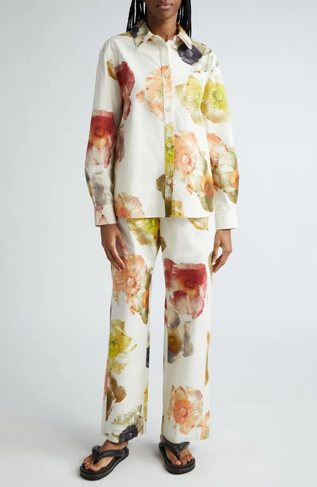 Stine Goya Martina Floral Organic Cotton Pants Pastel Poppies at Nordstrom,