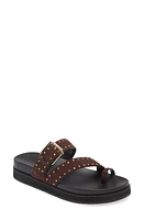 Open Edit Florence Toe Loop Sandal Brown Ochre at Nordstrom,