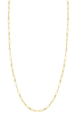 Roberto Coin Thin Paperclip Chain Necklace in Yg at Nordstrom, Size 17