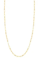 Roberto Coin Thin Paperclip Chain Necklace in Yg at Nordstrom, Size 17