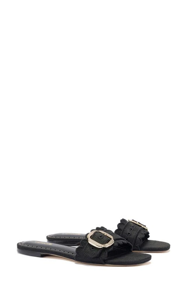 Larroudé Ivy Broderie Sandal Black at Nordstrom,