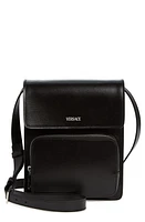 Versace Vertical Leather Messenger Bag in Black-Palladium at Nordstrom