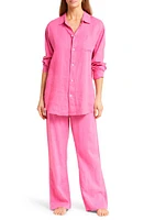 Desmond & Dempsey Long Sleeve Linen Pajamas at Nordstrom,