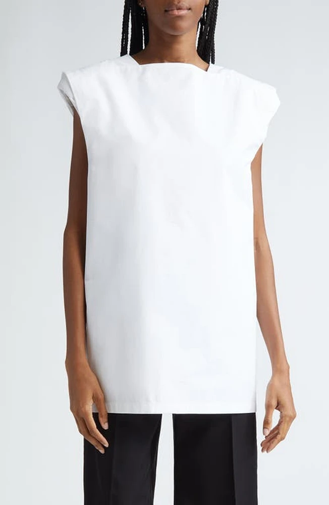 Jil Sander Oversize Sleeveless Cotton Top Optic White at Nordstrom, Us