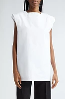 Jil Sander Oversize Sleeveless Cotton Top Optic White at Nordstrom, Us