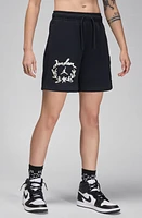 Jordan Brooklyn Graphic Sweat Shorts Black/Sail at Nordstrom,