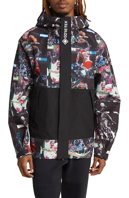 Jordan Flight Heritage Photo Waterproof Jacket in Black at Nordstrom, Size Medium