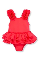 Habitual Tiered Ruffle Skirted One-Piece Swimsuit Pink at Nordstrom, M