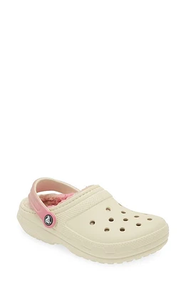 CROCS Faux Shearling Lined Clog in Bone/Multi at Nordstrom, Size 10 Women's