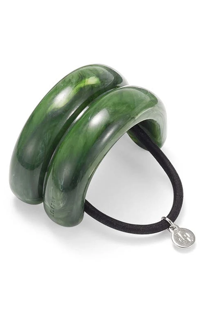 LELET NY Marbleized Double Arch Hair Tie in Malachite at Nordstrom