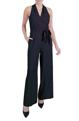 Julia Jordan Tie Waist Wide Leg Jumpsuit at Nordstrom,