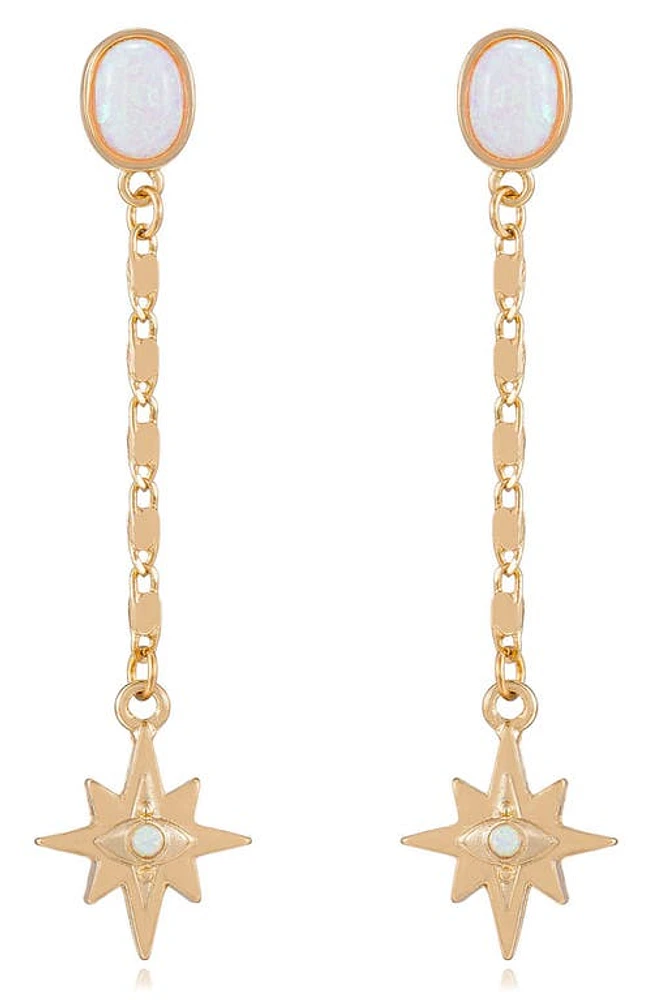 Ettika Opal Star Linear Drop Earrings at Nordstrom