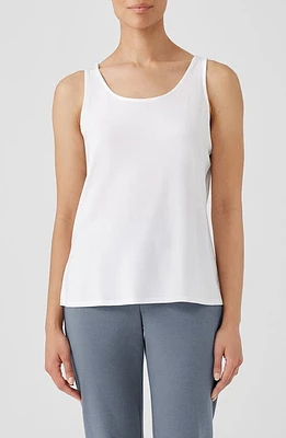 Eileen Fisher Scoop Neck Tank White at Nordstrom,