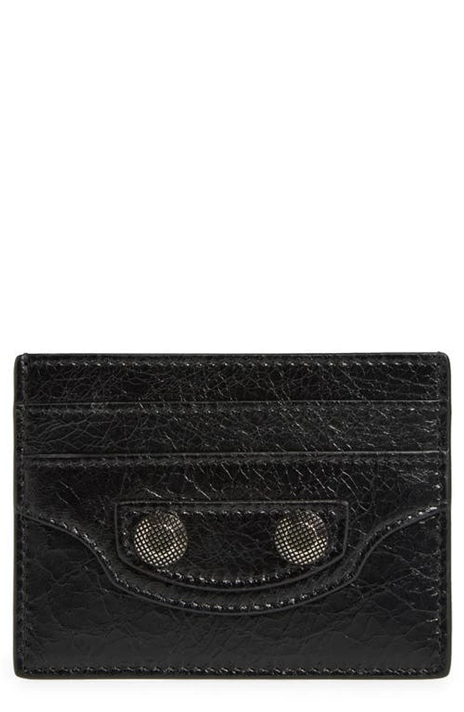 Balenciaga Le Cagole Leather Card Holder in Black at Nordstrom