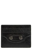 Balenciaga Le Cagole Leather Card Holder in Black at Nordstrom