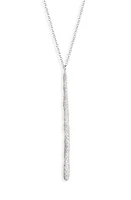 Ippolita Stardust Pavé Diamond Squiggle Stick Pendant Necklace in Silver at Nordstrom, Size 16