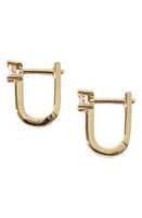 MIRANDA FRYE Valentina Cubic Zirconia Huggie Hoop Earrings in Gold at Nordstrom