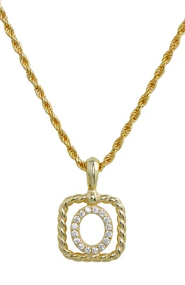 SAVVY CIE JEWELS Initial Pendant Necklace in Yellow-O at Nordstrom