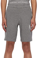 Armani Exchange Icon Logo Sweat Shorts Solid Dark Grey at Nordstrom,