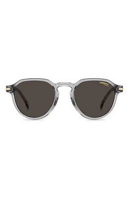 Carrera Eyewear 50mm Round Sunglasses in Grey/Grey at Nordstrom