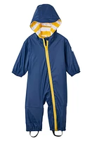 Hatley Terry Lined Hooded Bunting Blue at Nordstrom,