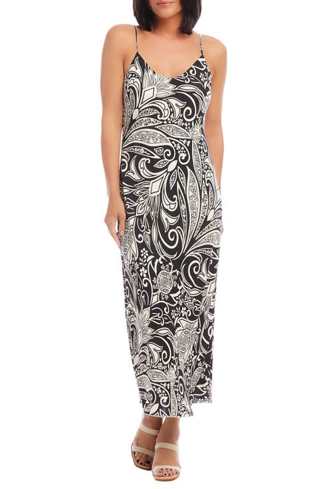 Karen Kane Bias Cut Slipdress Print at Nordstrom