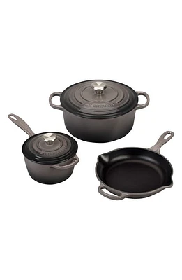 Le Creuset 5-Piece Signature Enameled Cast Iron Cookware Set in Oyster at Nordstrom