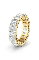 HauteCarat Emerald Cut Lab Created Diamond 18K Gold Eternity Band in Gold at Nordstrom