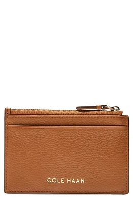 Cole Haan Top Zip Card Case in British Tan at Nordstrom