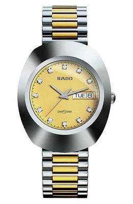 RADO The Original Two-Tone Bracelet Watch, 35.1mm in Gold at Nordstrom