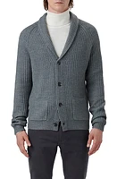 Bugatchi Rib Wool Blend Cardigan Sweater at Nordstrom,