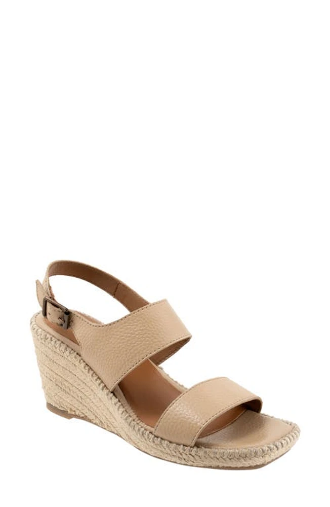 SoftWalk Hartley Slingback Espadrille Wedge Sandal Beige at Nordstrom,