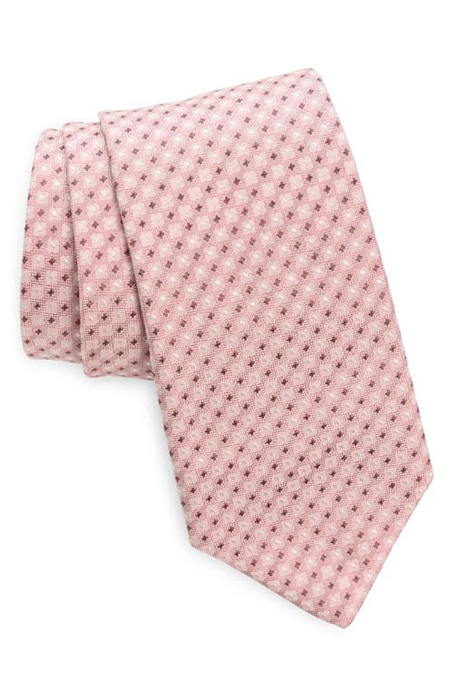 Canali Neat Silk Tie in Pink at Nordstrom