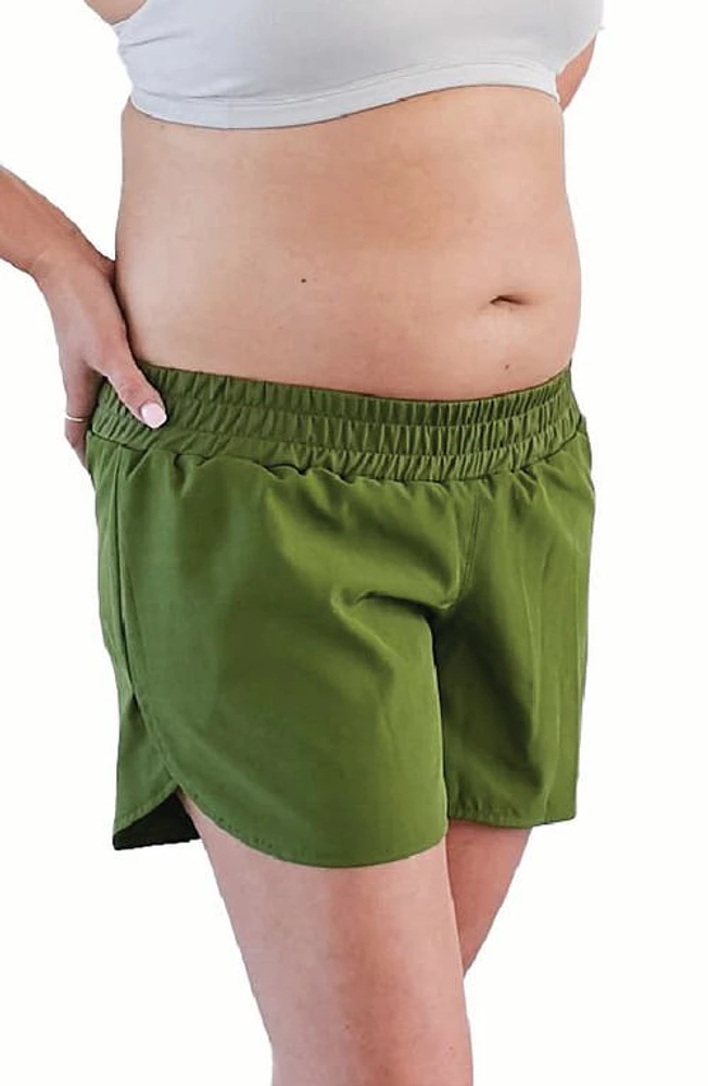 Anook Athletics Austin Maternity Shorts Moss at Nordstrom,