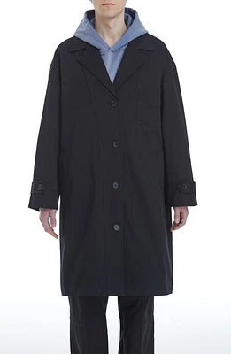 FOUND Naval Oversize Trench Coat Black at Nordstrom,