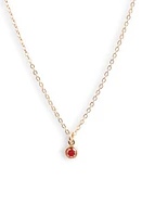 Set & Stones Birthstone Charm Pendant Necklace in Gold /July at Nordstrom