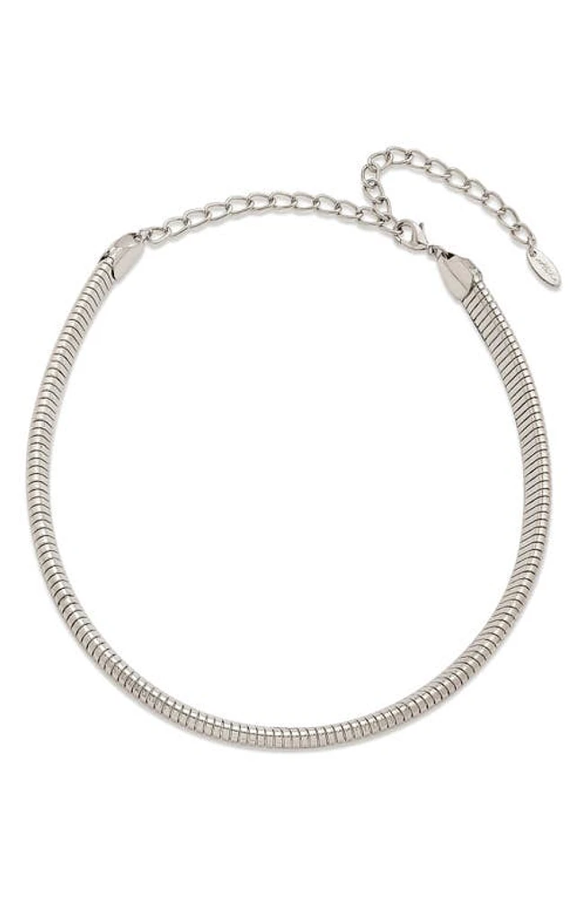 Ettika Your Essential Flex Choker Necklace in Rhodium at Nordstrom