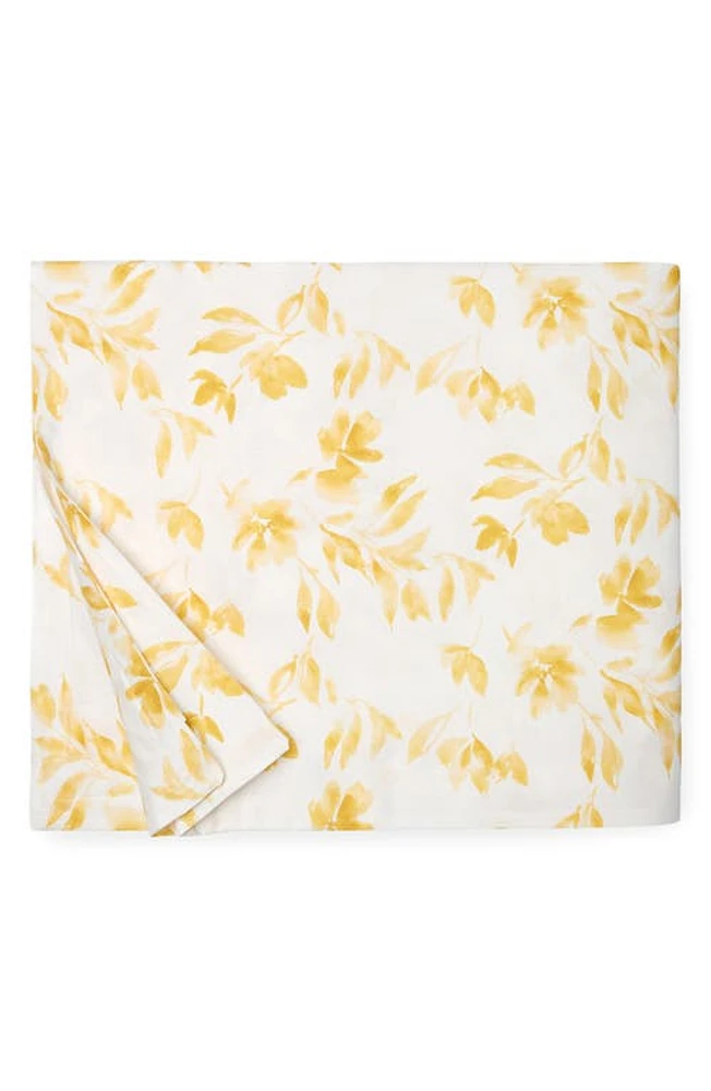 SFERRA Procida Floral Cotton Percale Duvet Cover in Banana at Nordstrom