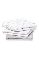 aden + anais 3-Pack Assorted Large Cotton Muslin Musy Squares in Map The Stars Grey at Nordstrom