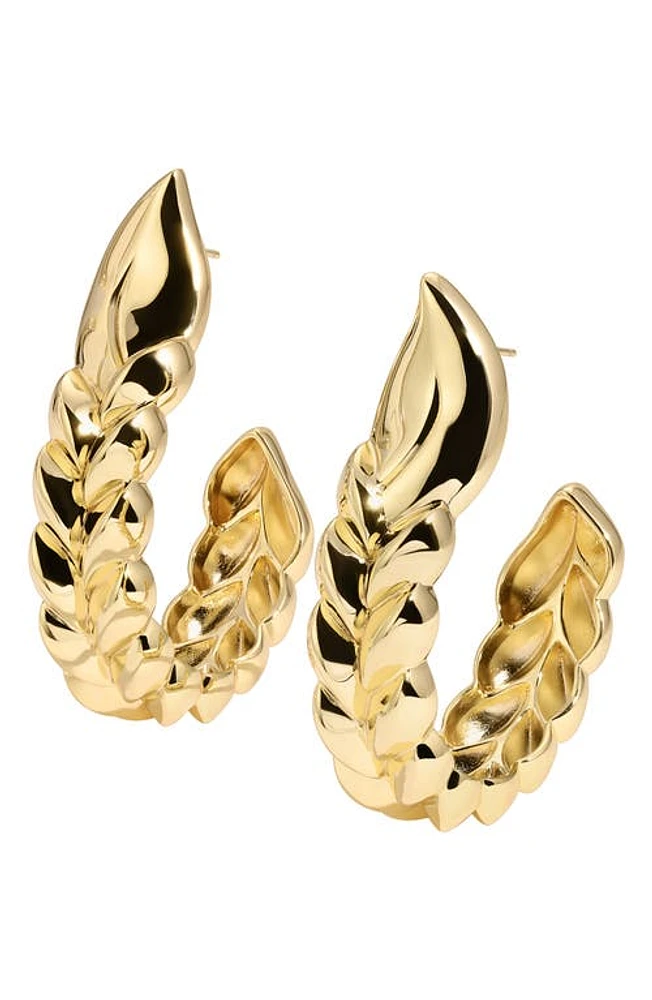 LILI CLASPE Frida Large Braided Hoop Earrings in Gold at Nordstrom